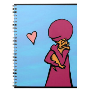 Caderno Espiral Um gato ama o aperto cómico