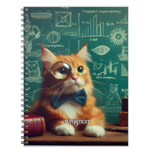 Caderno Espiral Um gato vestindo um monóculo II