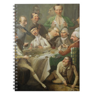 Caderno Espiral Um grupo da caricatura, c.1776 (óleo em canvas)