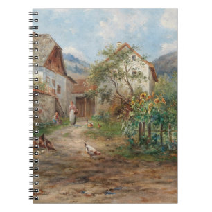 Caderno Espiral Um Jardim Russo em Flor no Campo