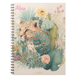 Caderno Espiral Um leopardo atrás do costume do mato