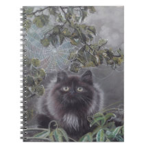 Um lugar silencioso - Notebook Kitten e Spiderweb