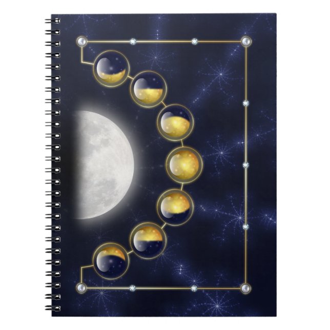 Caderno Espiral Um mês na vida do notebook da lua (Frente)