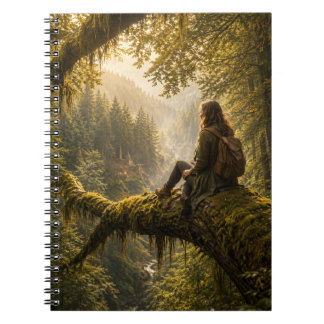 Caderno Espiral Um Momento Silencioso Acima da Floresta