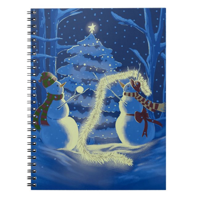 Caderno Espiral Um Natal de Boneco de Neve (Frente)