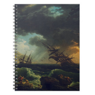 Caderno Espiral Um Naufrágio em Mares Tempestuosos por Claude-Jose