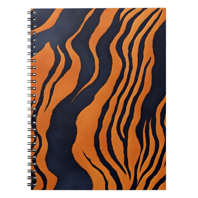 Caderno Espiral Um notebook com faixas de tigre impressionantes (Frente)