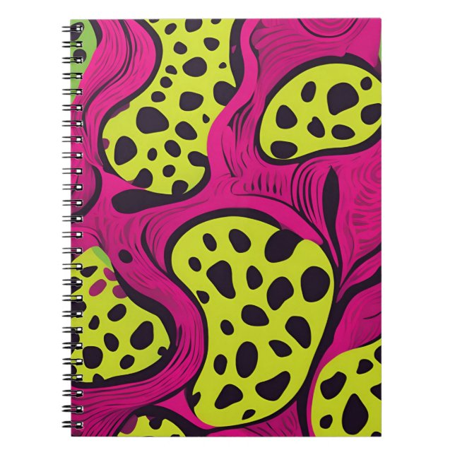 Caderno Espiral Um Notebook Negrito Com Design Abstrato Estimulant (Frente)