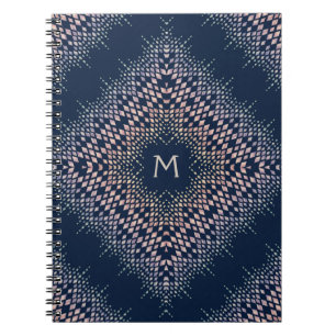 Caderno Espiral Um ornamento oriental azul. Notebook
