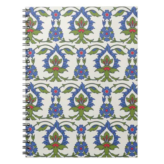 Caderno Espiral Um ornamento sem costura tradicional árabe. Turco, (Frente)