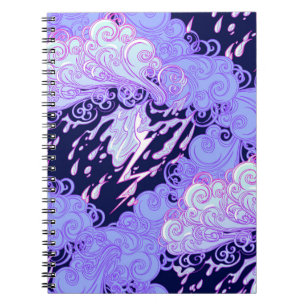 Caderno Espiral Um padrão perfeito. Clo decorativo com estilo retr