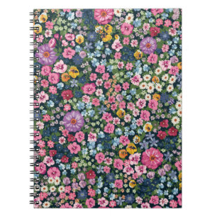 Caderno Espiral Um padrão perfeito para o prado de verão. Planta