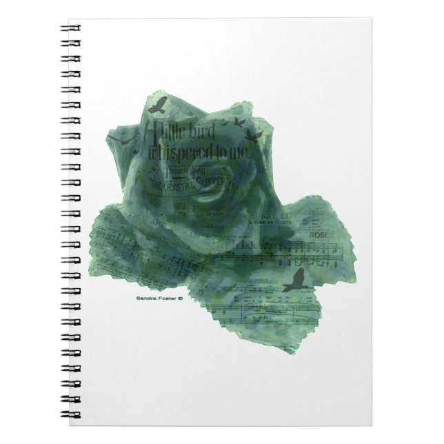 Caderno Espiral Um Pássaro Me Disse Rosa (Frente)