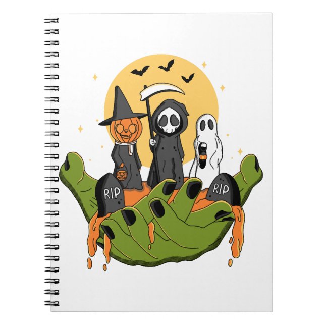 Caderno Espiral Um pedaço de Halloween (Frente)