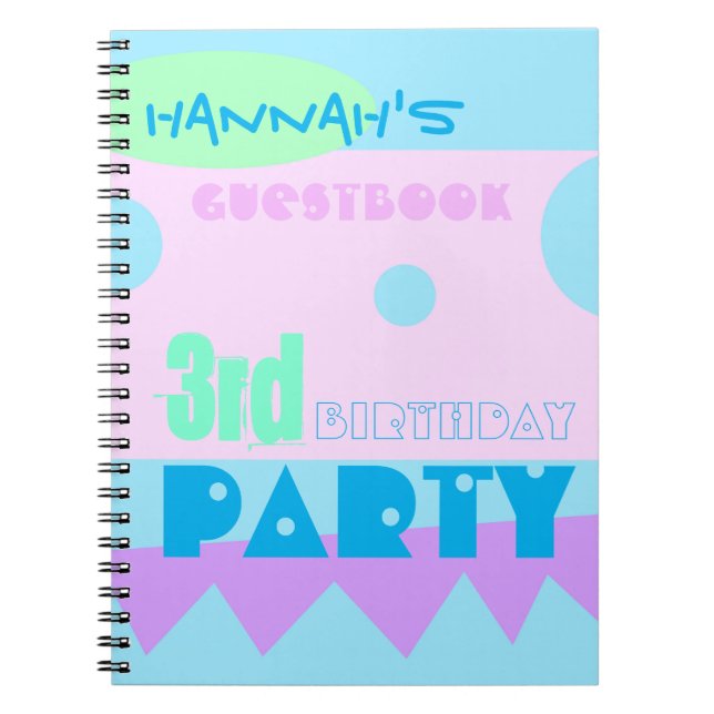 Caderno Espiral Um pequeno Guestbook de aniversário de 3 anos de M (Frente)