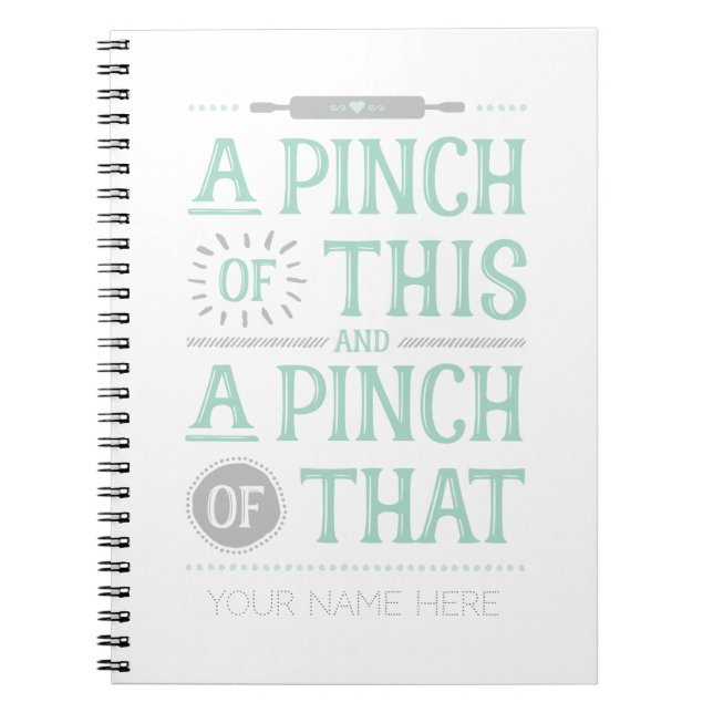 Caderno Espiral Um Pinch Deste Livro De Receitas (Frente)