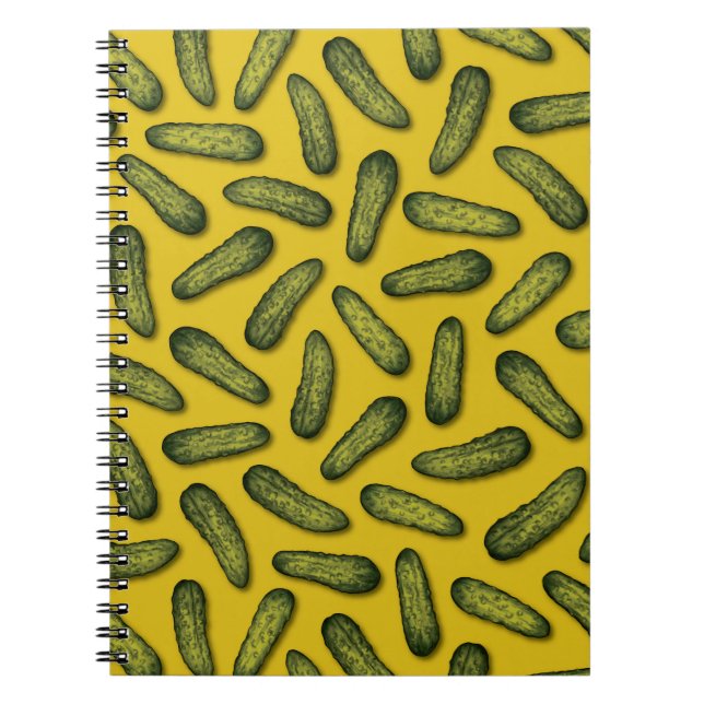 Caderno Espiral Um Plethora De Picles - Gherkins Verde E Amarelo (Frente)