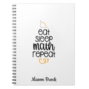 Caderno Espiral Um presente personalizado da escola de matemática
