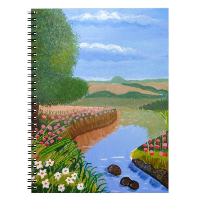 Caderno Espiral Um Primavera Stream (Frente)
