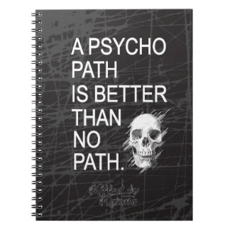 Caderno Espiral Um psicopata é melhor do que nenhum tipo crânio do