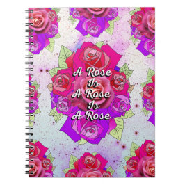 Caderno Espiral Um Rosa é um Rosa é um Rosa