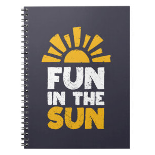 Caderno Espiral Um sinal que diz diversão ao sol