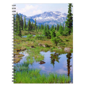 Caderno Espiral Um tarn no interior da Ilha de Vancouver
