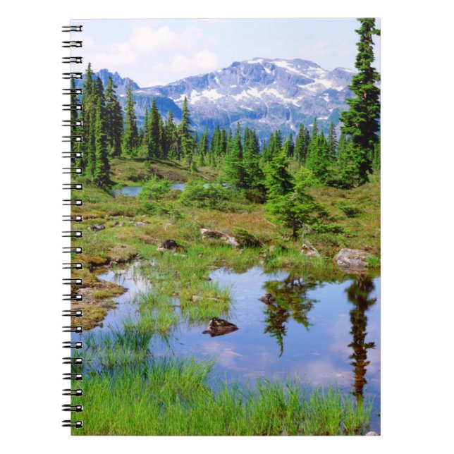 Caderno Espiral Um tarn no interior da Ilha de Vancouver (Frente)