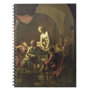 Caderno Espiral Uma academia pelo Lamplight, c.1768-69 (óleo em