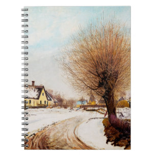 Caderno Espiral Uma aldeia de Sealand. Inverno por Laurits Ring