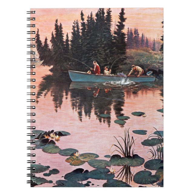 Caderno Espiral Uma Bela Captura de John Clymer (Frente)