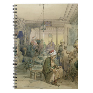 Caderno Espiral Uma casa do café, Constantinople, 1854 (caneta &