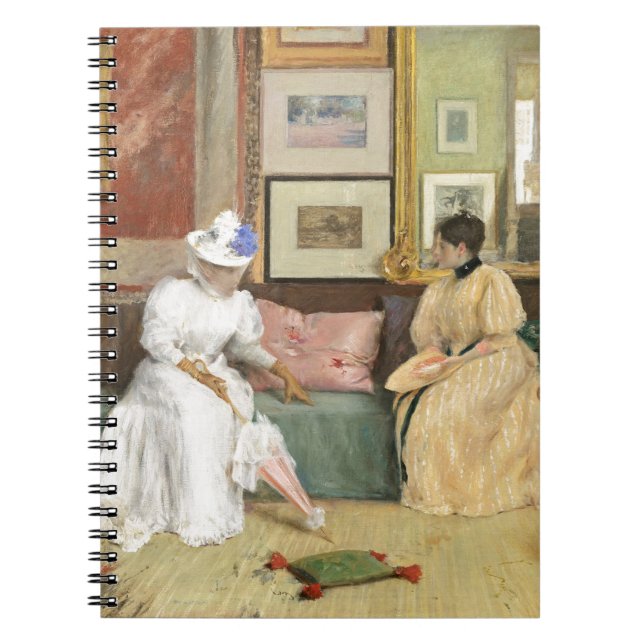 Caderno Espiral Uma chamada amigável, 1895 (óleo em canvas) (Frente)