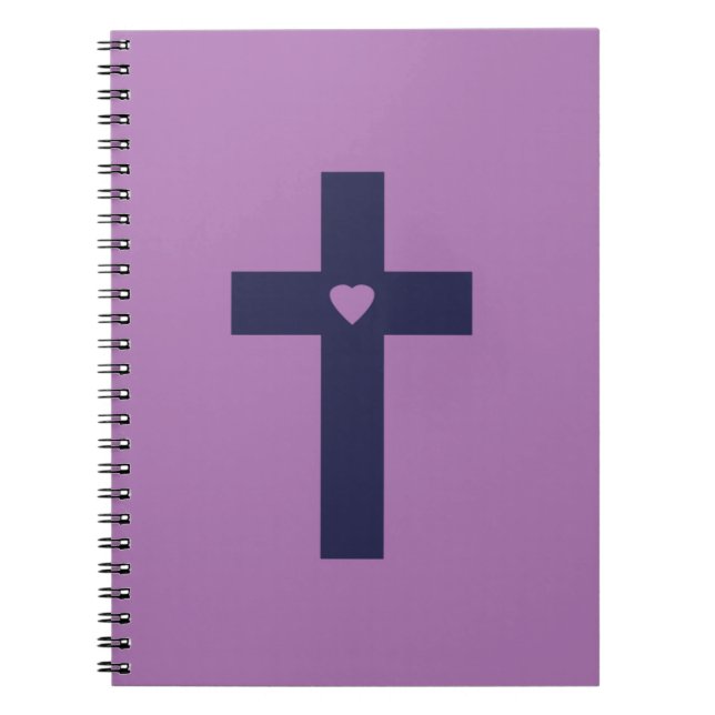 Caderno Espiral Uma Cruz Com Amor Arte de Amor Sagrado (Frente)
