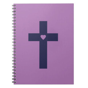 Caderno Espiral Uma cruz com coração