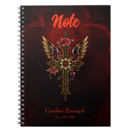 Caderno Espiral Uma cruz elegante