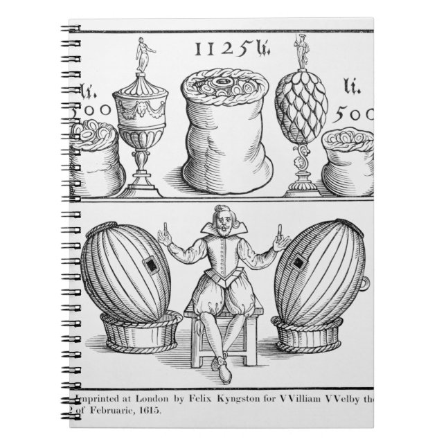 Caderno Espiral Uma declaração que fixa a data do desenho seguinte (Frente)