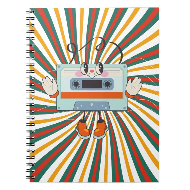 Caderno Espiral Uma escola antiga de música retrô (Frente)