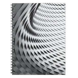 Caderno Espiral Uma fachada curvada coberta de uma libra branca