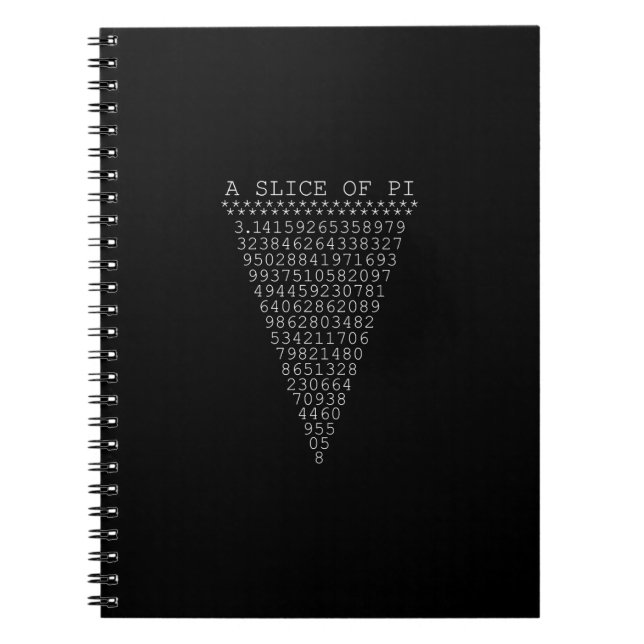 Caderno Espiral Uma fatia Whimsical de Pi (Frente)