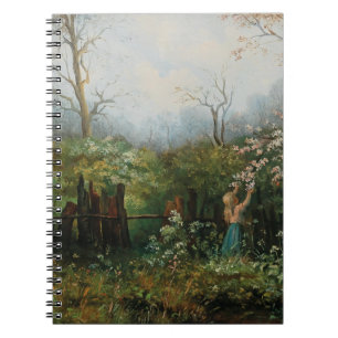 Caderno Espiral Uma garota no jardim - Olga Wisinger-Florian