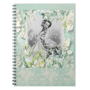 Caderno Espiral Uma georgiana no Sea Moss Green e sai.