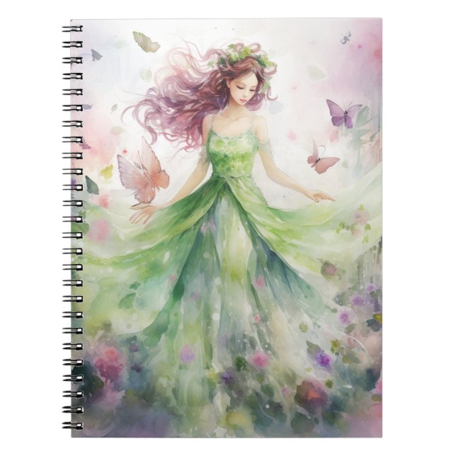 Caderno Espiral Uma Linda Fada da Primavera (Frente)