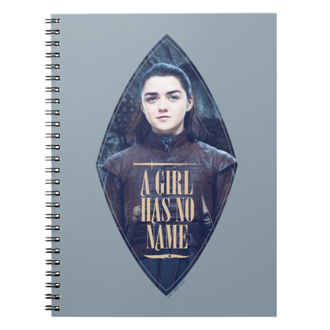 Caderno Espiral "Uma Menina Não Tem Nome" Arya Stark Graphic (Frente)