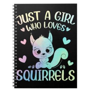 Caderno Espiral Uma Menina Que Ama Esquilos