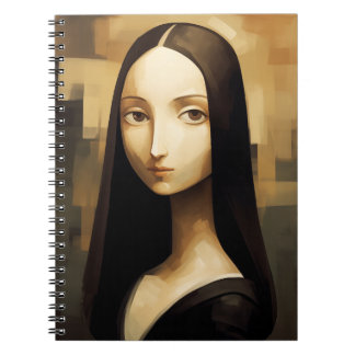 Caderno Espiral Uma Mona Lisa reimaginou, um clássico, mas também