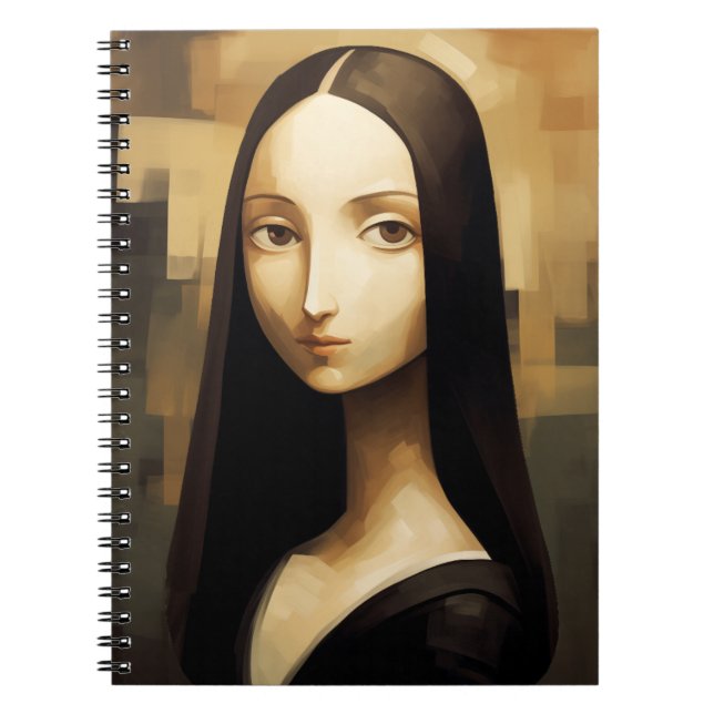 Caderno Espiral Uma Mona Lisa reimaginou, um clássico, mas também  (Frente)