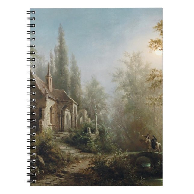 Caderno Espiral Uma Noite Lua Sobre Capela e Cavaleiros - Rieger (Frente)