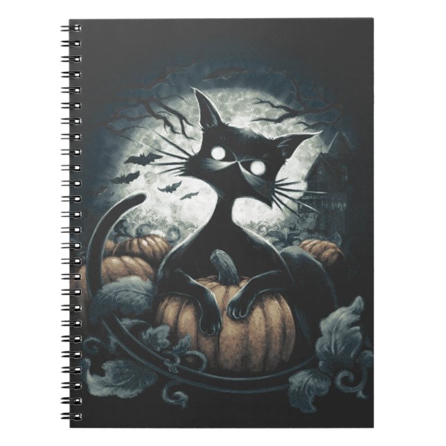 Caderno Espiral Uma Noite para Pumpkin Picting (Frente)