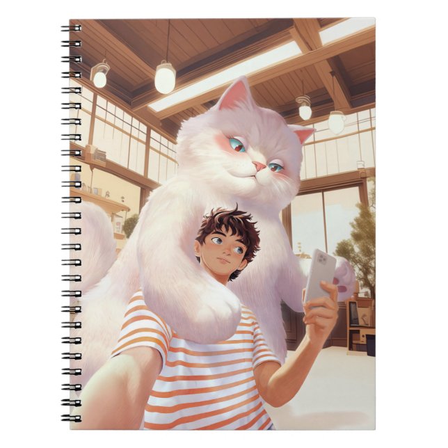 Caderno Espiral Uma Selfie com o Gigante Fluffy (Frente)